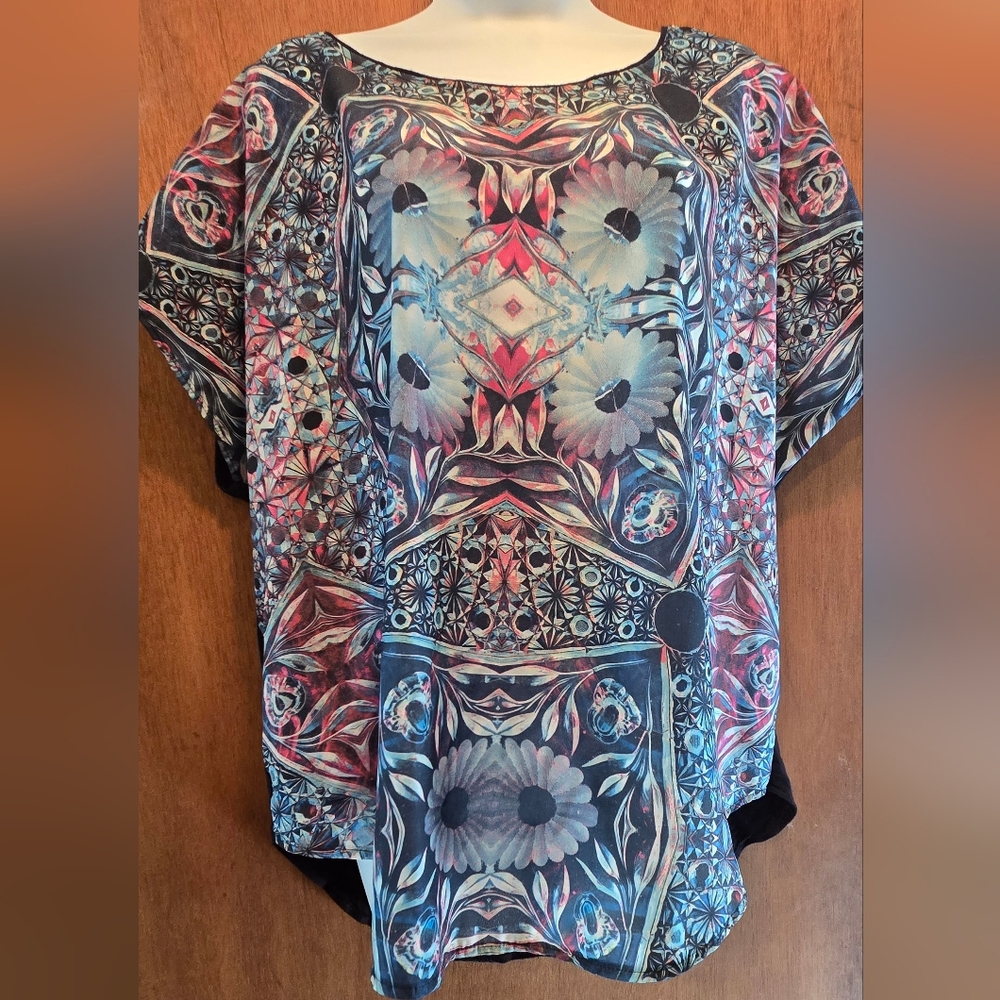Rock & Republic Geometric Short Sleeve Tee SzXL NWT - Picture 2 of 6
